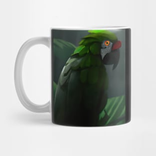 Green Jungle Bird Mug